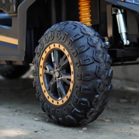 UTV electric Racing cu 4 locuri, 600W, 24V, 14Ah, premium, galben [10]