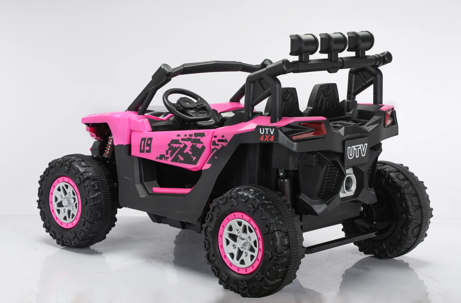 UTV electric RZR2000 4x4, cu 2 locuri, 180W, 12V, echipat premium, roz [15]