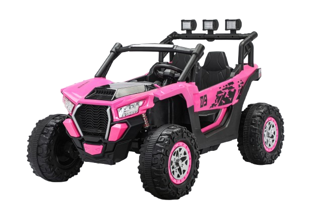 Ride On ATV & UTV - RZR2000 4x4 ride-on electric UTV for Kids, 2-Seater, 180W, 12V, Premium Equipped, Pink