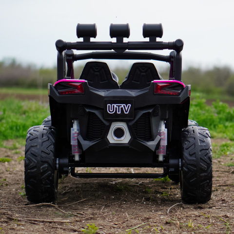 UTV electric RZR2000 4x4, cu 2 locuri, 180W, 12V, echipat premium, roz [7]