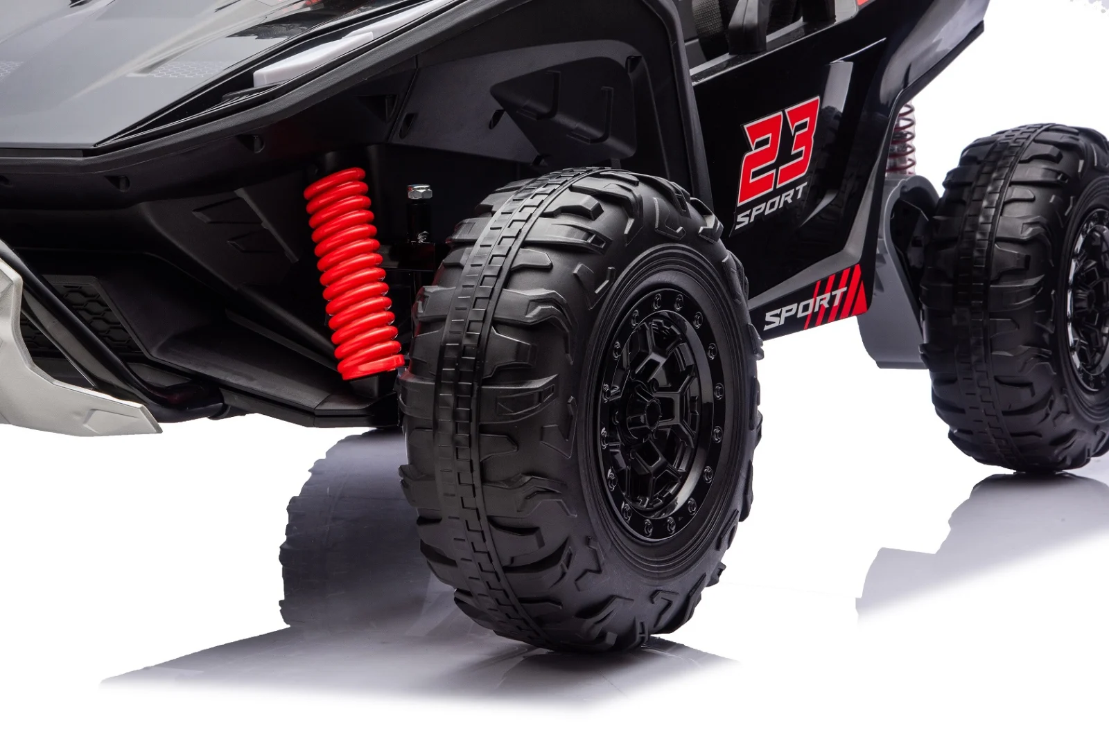 Electric Ride-On UTV for 2 Children, Vector Dune-Buggy, 300W, 24V, Premium, Black [12]