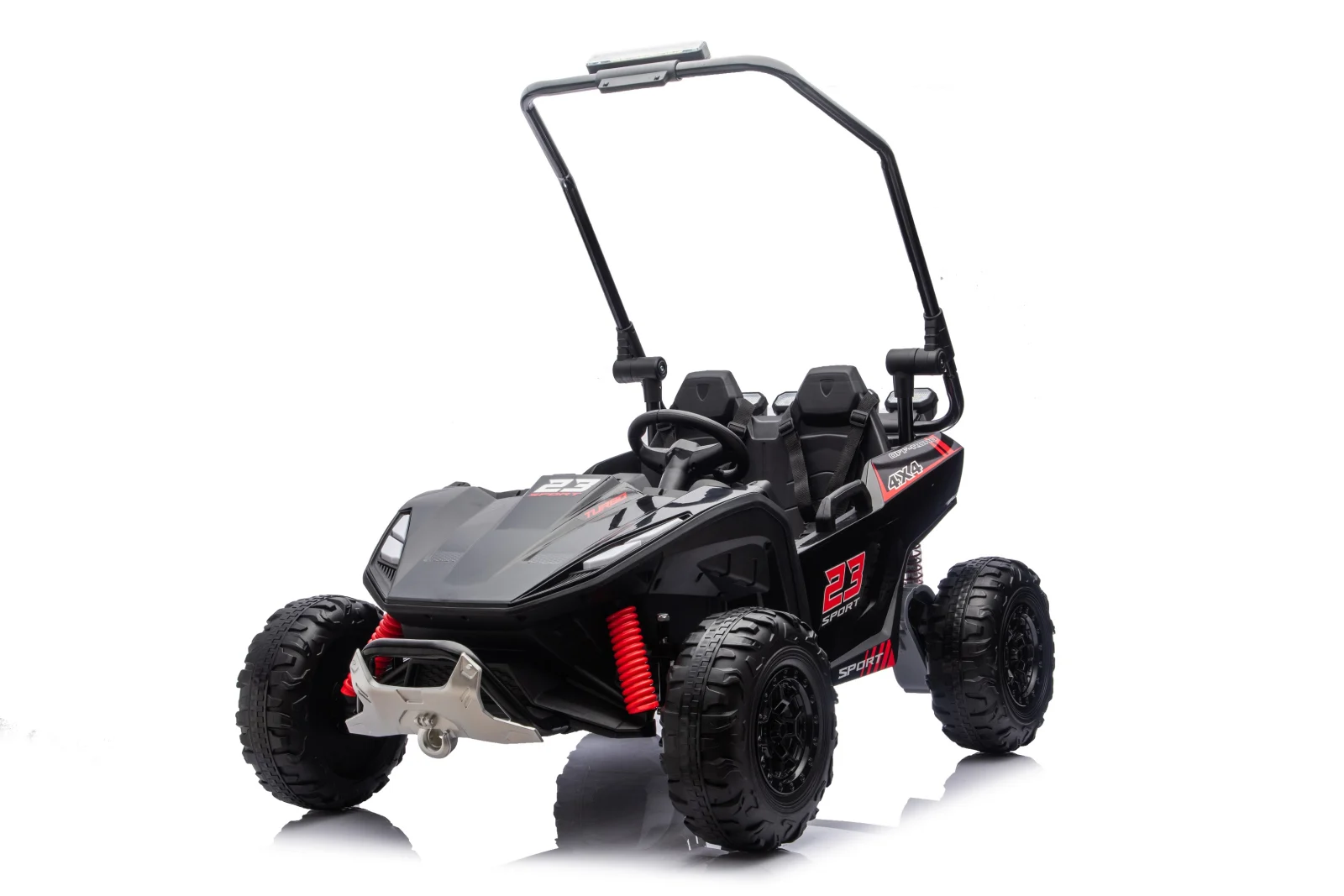 Electric Ride-On UTV for 2 Children, Vector Dune-Buggy, 300W, 24V, Premium, Black [3]