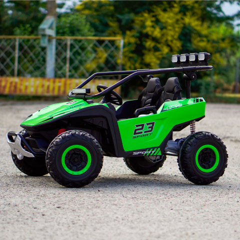 Electric Ride-On UTV for 2 Children, Vector Dune-Buggy, 300W, 24V, Premium, green [8]