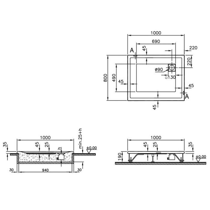 100x80cm, rectangulara flat | 56740001000 [2]