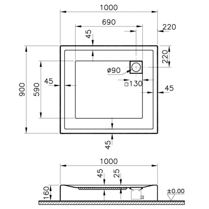 100x90cm, rectangulara mb | 58610001000 [2]