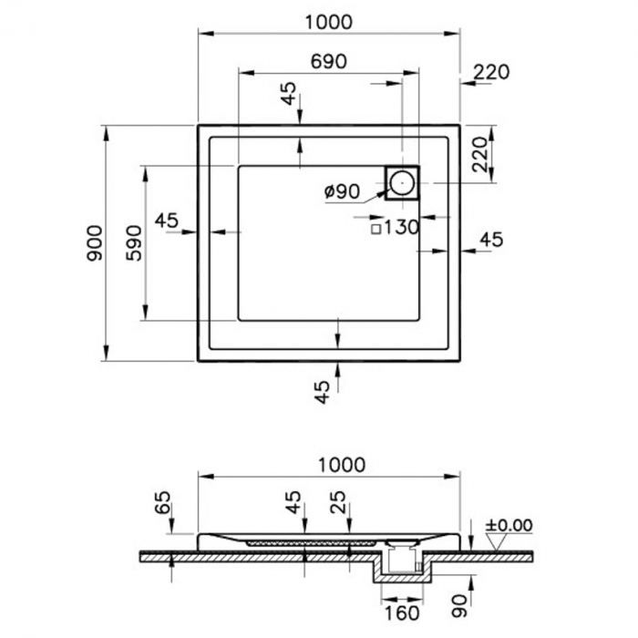 100x90cm, rectangulara mf | 58860001000 [2]