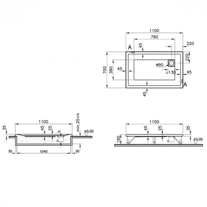 110x70cm, rectangulara flat | 54970001000 [2]