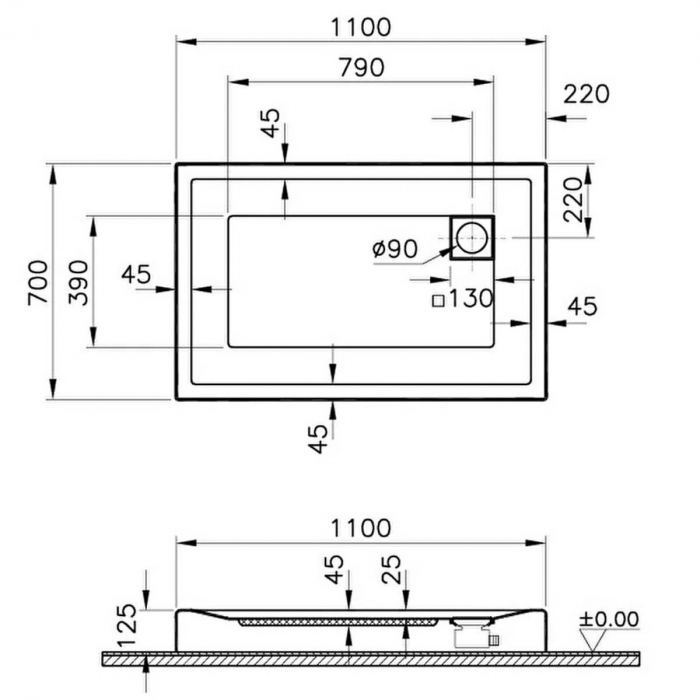 110x70cm, rectangulara mb | 55050001000 [2]