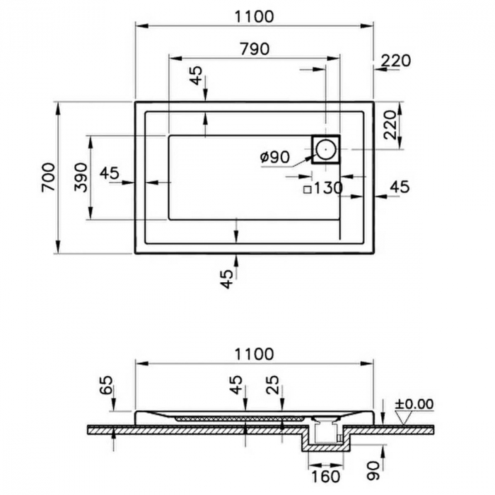 110x70cm, rectangulara mf | 58420001000 [2]