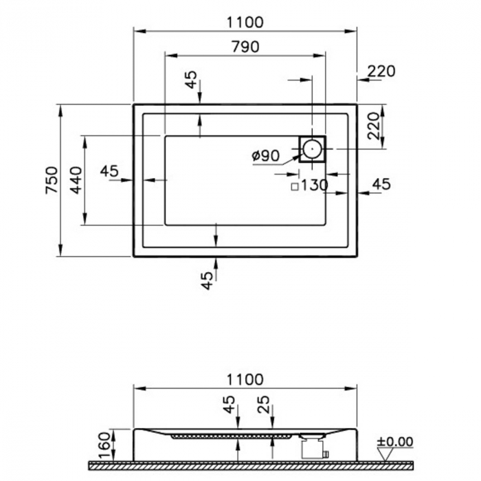 110x75cm, rectangulara mb | 57100001000 [2]