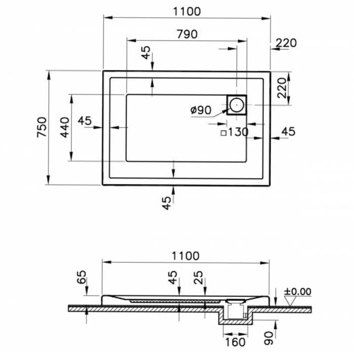 110x75cm, rectangulara mf | 58320001000 [2]