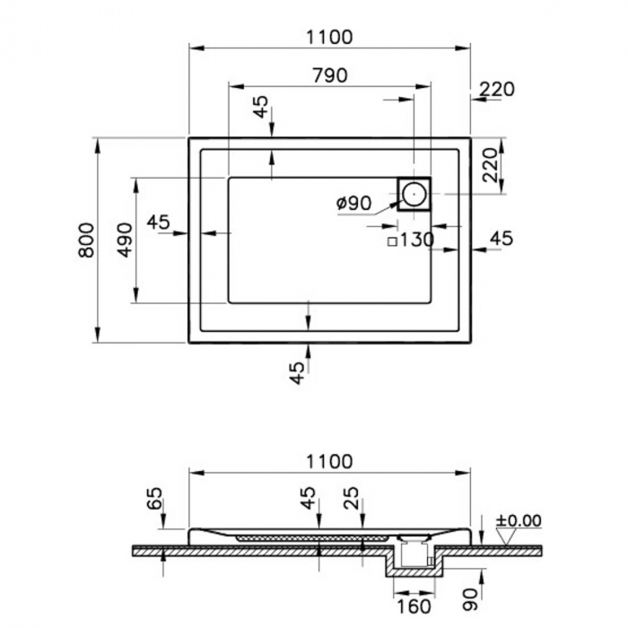110x80cm, rectangulara mf | 58220001000 [2]