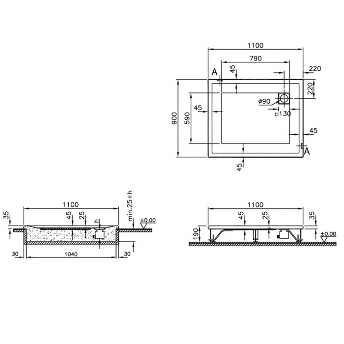 110x90cm, rectangulara flat | 58720001000 [2]