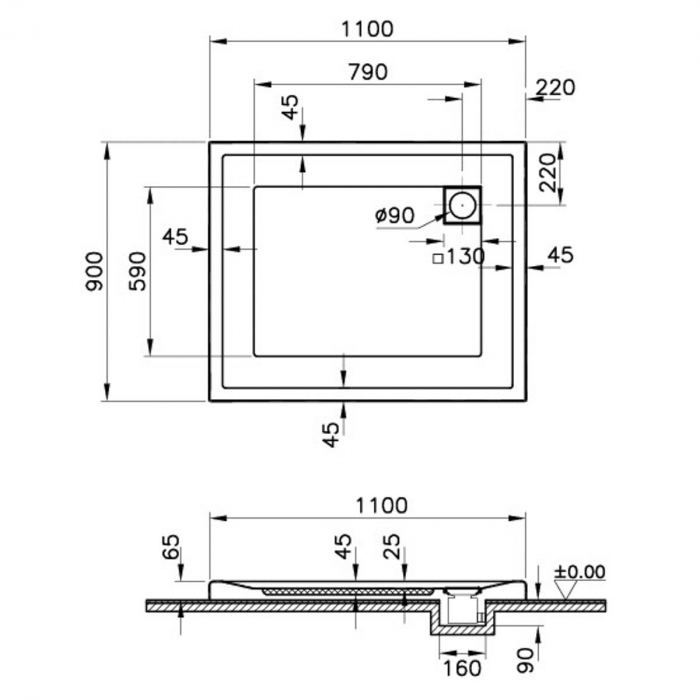 110x90cm, rectangulara mf | 58870001000 [2]