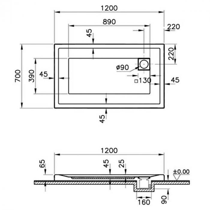 120x70cm, rectangulara mf | 58430001000 [2]