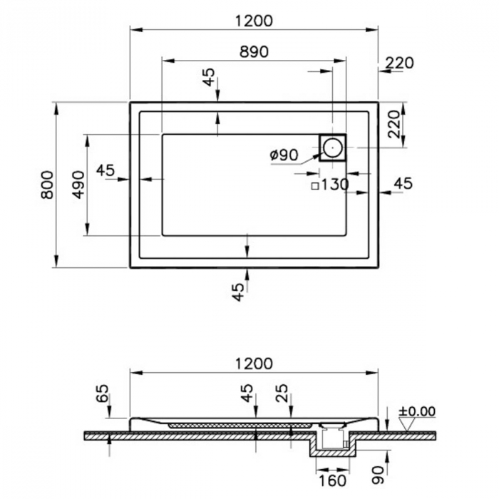 120x80cm, rectangulara mf | 58230001000 [2]