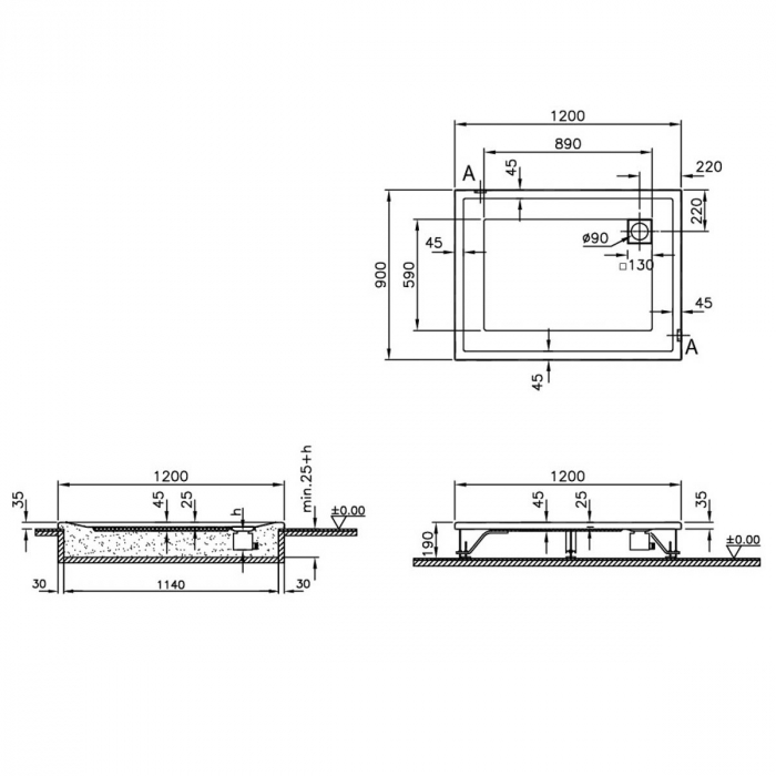 120x90cm, rectangulara flat | 58730001000 [2]