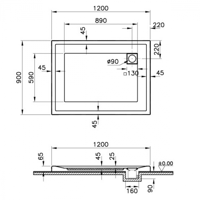 120x90cm, rectangulara mf | 58880001000 [2]