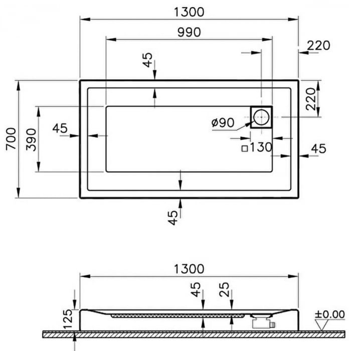 130x70cm, rectangulara mb | 55070001000 [2]