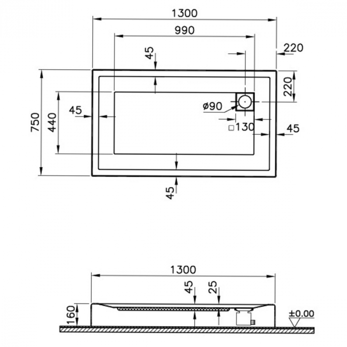 130x75cm, rectangulara mb | 57140001000 [2]