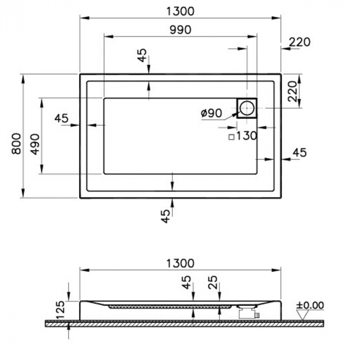 130x80cm, rectangulara mb | 56850001000 [2]
