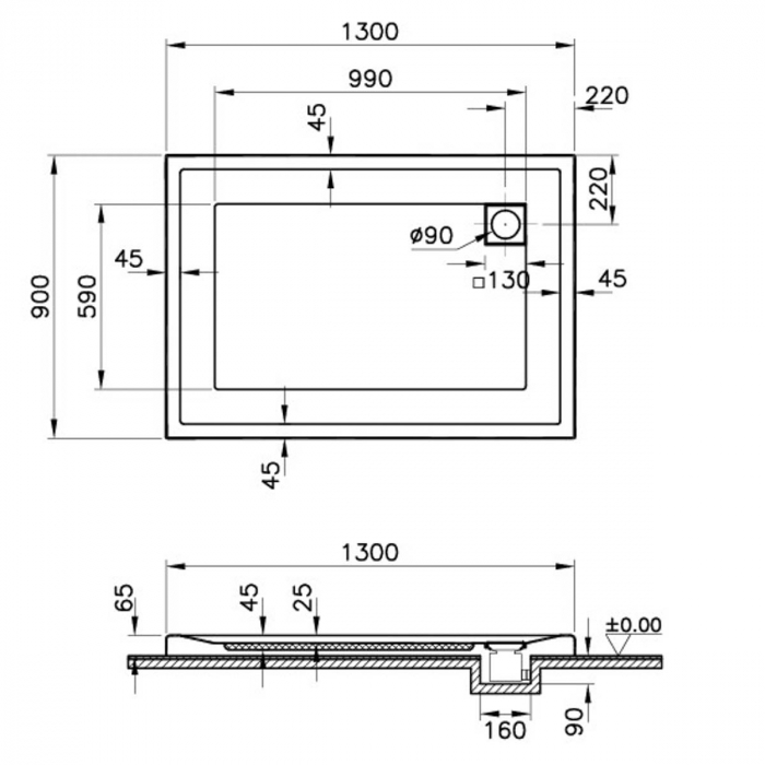 130x90cm, rectangulara mf | 58890001000 [2]