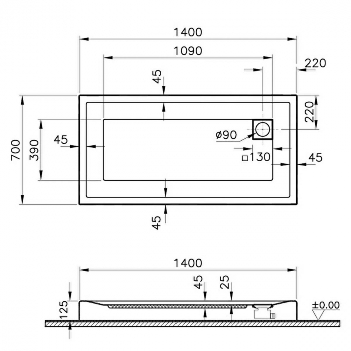140x70cm, rectangulara mb | 55080001000 [2]