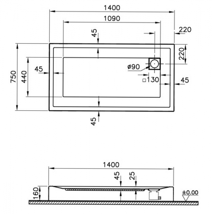 140x75cm, rectangulara mb | 57160001000 [2]