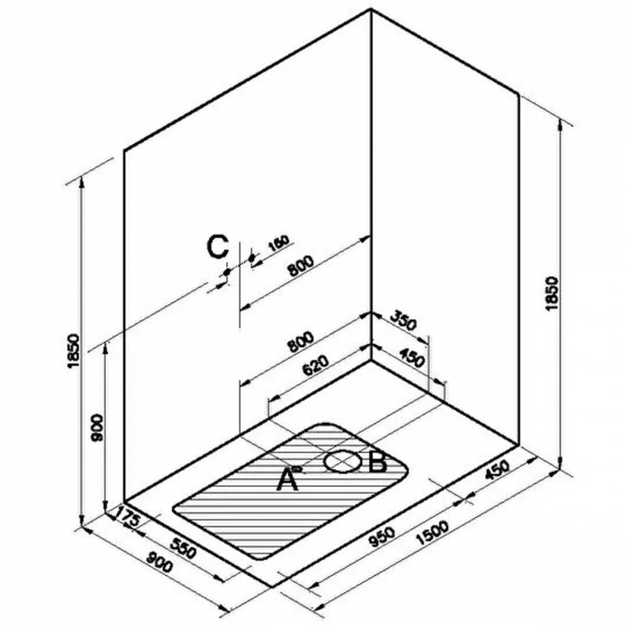 150x090cm, dreapta, drawer, leg | 65061123000 [2]