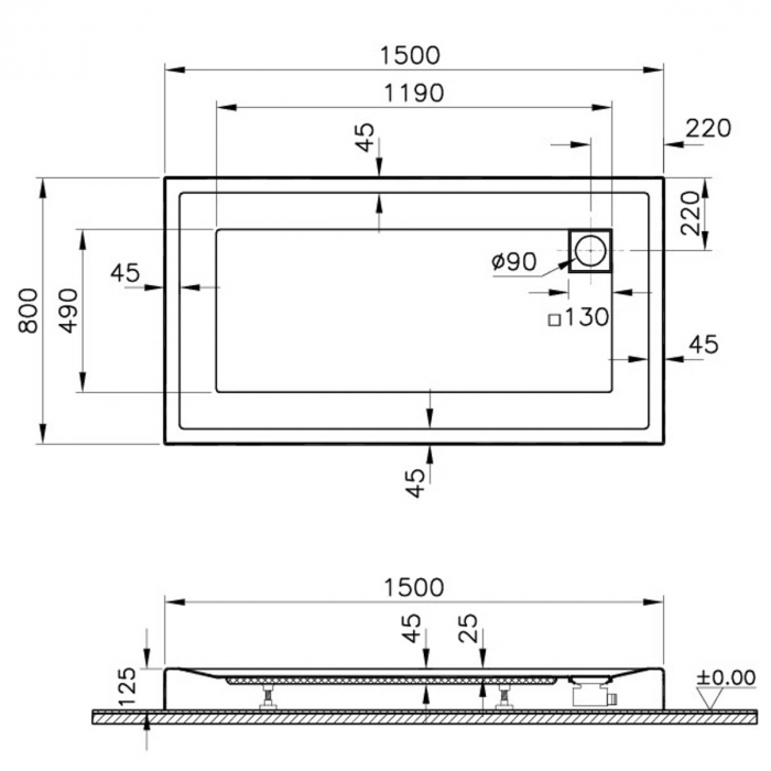 150x80cm, rectangulara mb | 56870001000 [2]