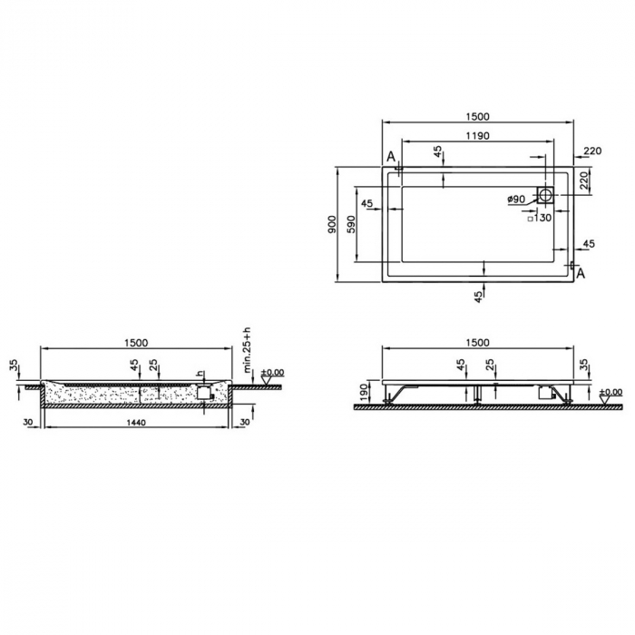 150x90cm, rectangulara flat | 58760001000 [2]