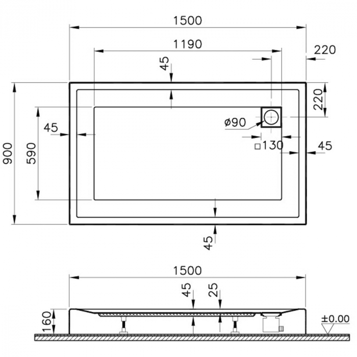 150x90cm, rectangulara mb | 58660001000 [2]