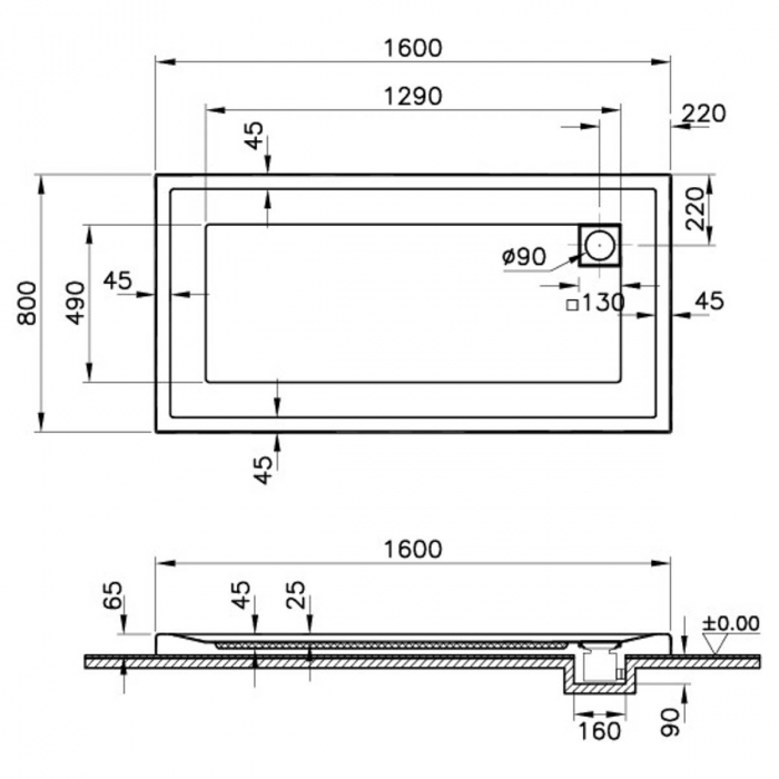 160x80cm, rectangulara mf | 58270001000 [2]