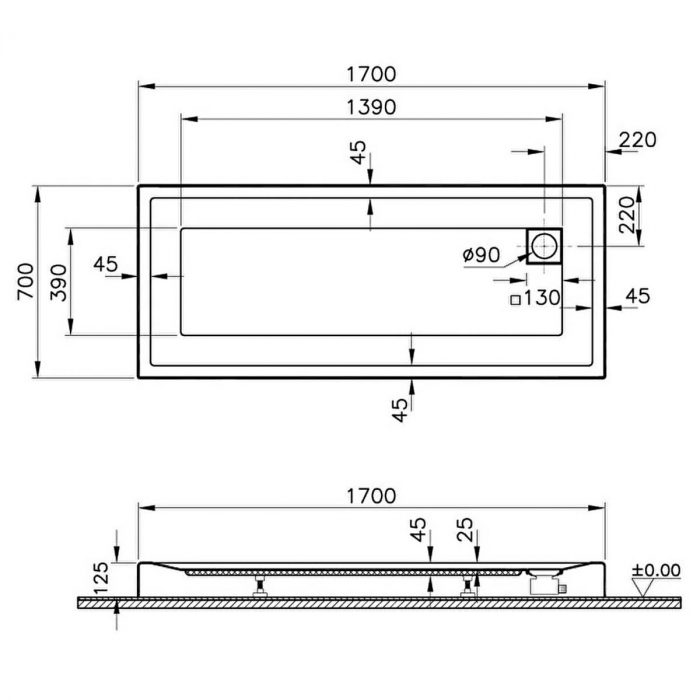 170x70cm, rectangulara mb | 55110001000 [2]