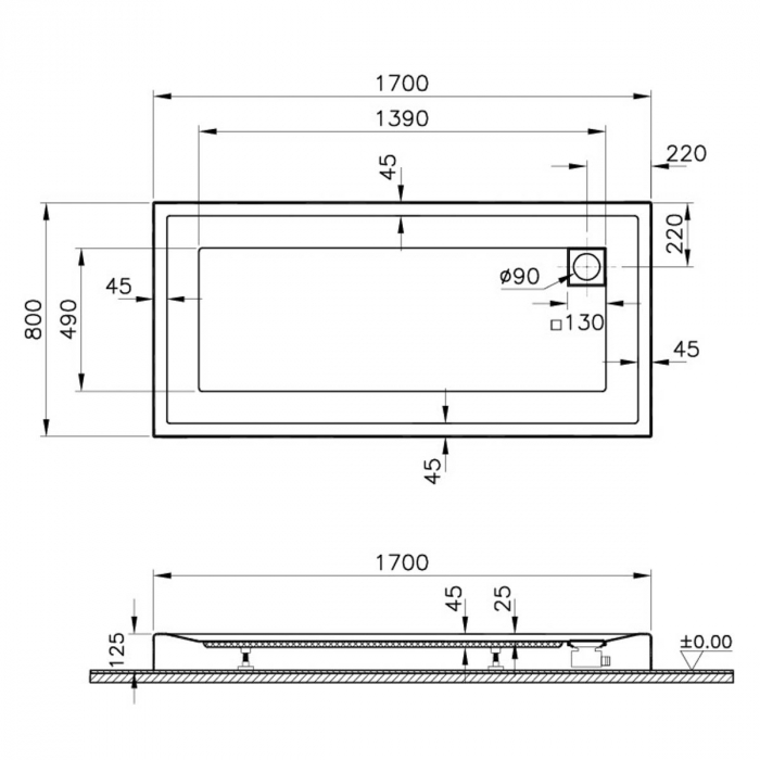 170x80cm, rectangulara mb | 56890001000 [2]