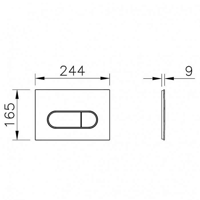 Placa de clatire rotunda Root, crom | 740-2280 [2]