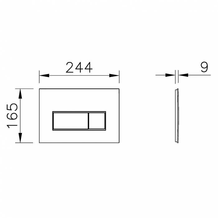 Placa de clatire patrata Root, Nichel periat | 740-2395 [2]