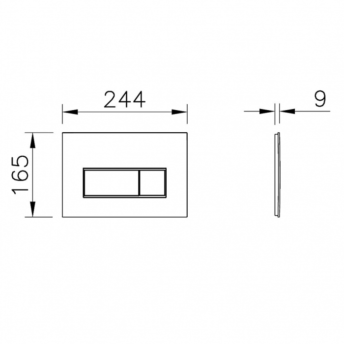 Placa de clatire patrata Root, negru mat | 740-2311 [2]