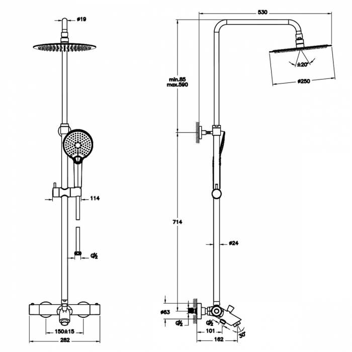 bliss 250b bath/Coloana de dus | A47209EXP [2]