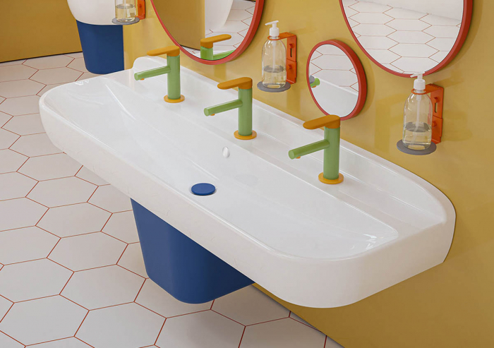 Baterie verde lavoar baie pentru copii cu maner portocaliu | A4266646 [3]