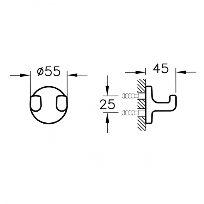 Carlig / suport halat baie dublu | A44947 [2]
