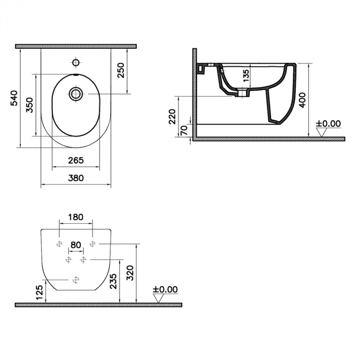 Bideu suspendat 54cm | 7323B403-0288 [2]