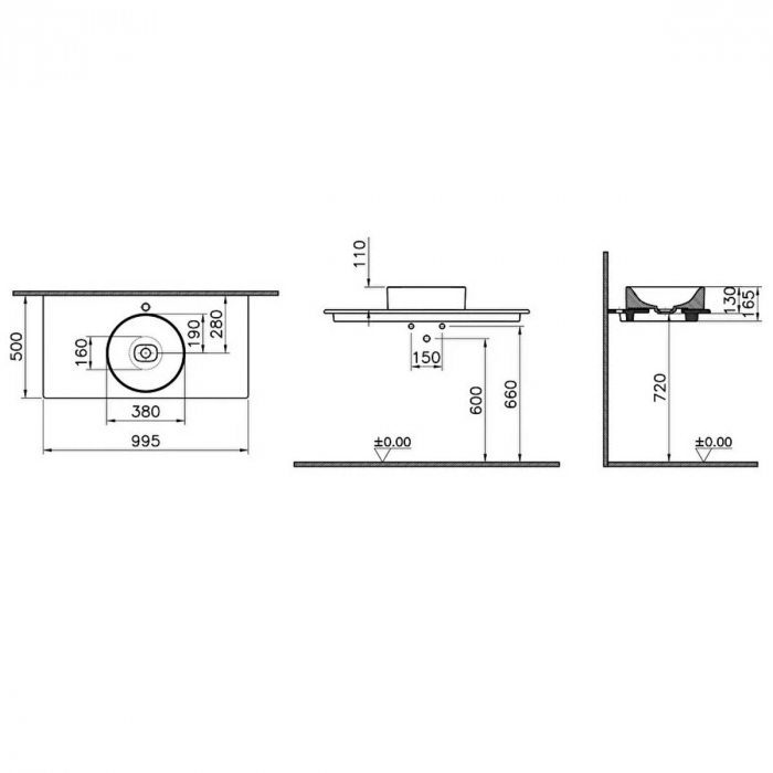 Blat ceramica baie 100cm | 7544B001-1826 [3]