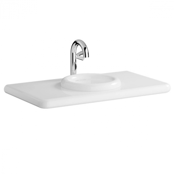 Blat ceramica baie, compatibil cu lavoare   chiuvete 7311 si 7312, cu decupaj pentru lavoar, cu orificiu pentru baterie 100cm   7310B403-1826