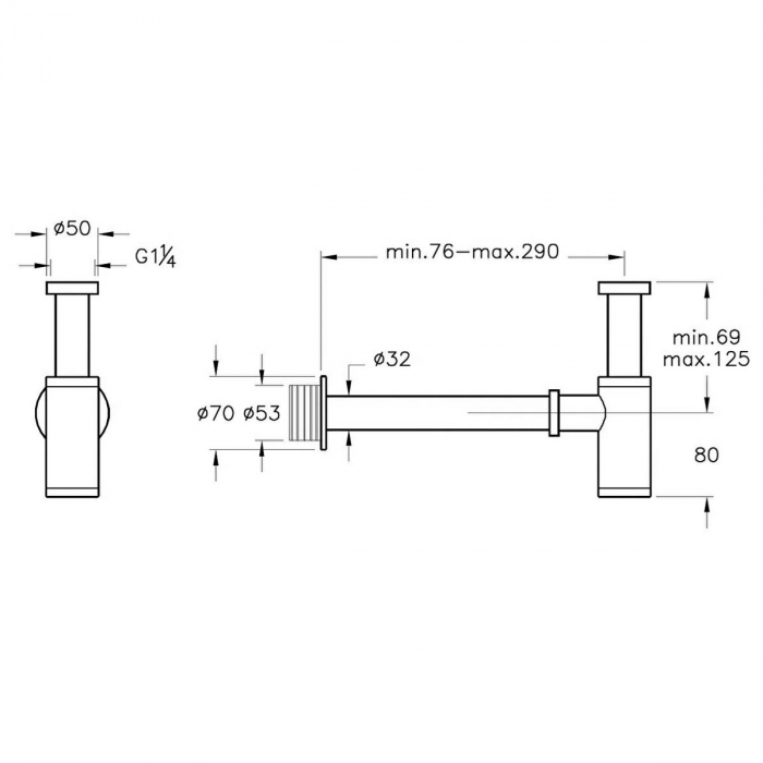 Sifon scurgere pentru lavoar T type | A4512325 [2]