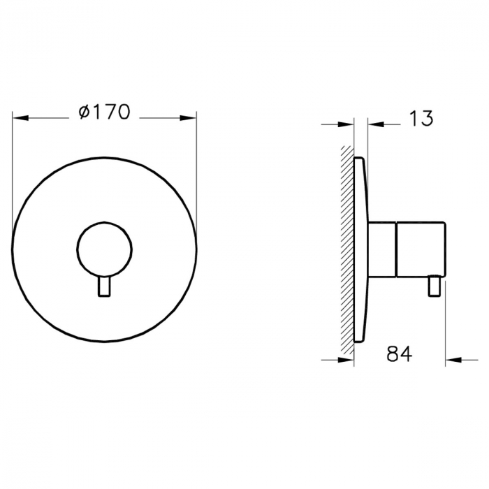 incastrata termostatic deviator cu 3 cai, partea aparenta V-box | A4267336 [2]