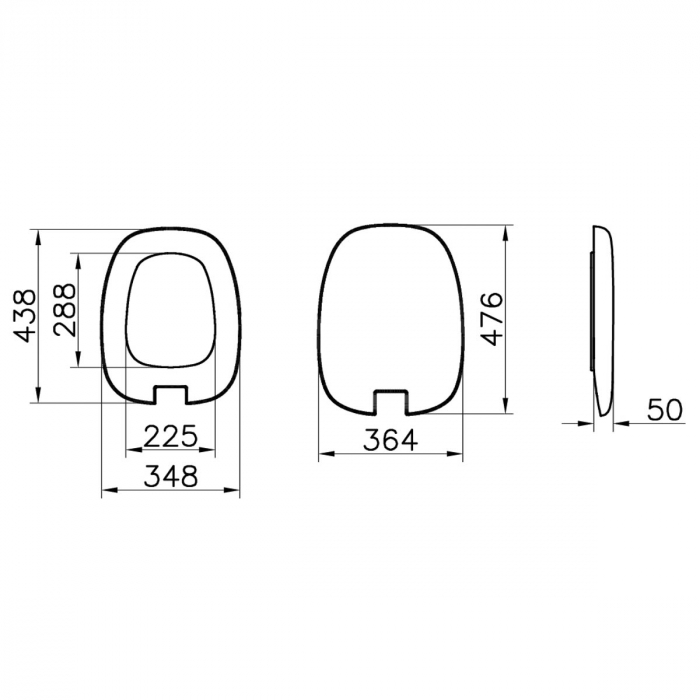 Capac WC alb duroplast, inchidere lenta soft close, colorat crom detasabil cu balamale metalice, fixare de sus, functie de eliberare rapida | 126-003-009 [2]