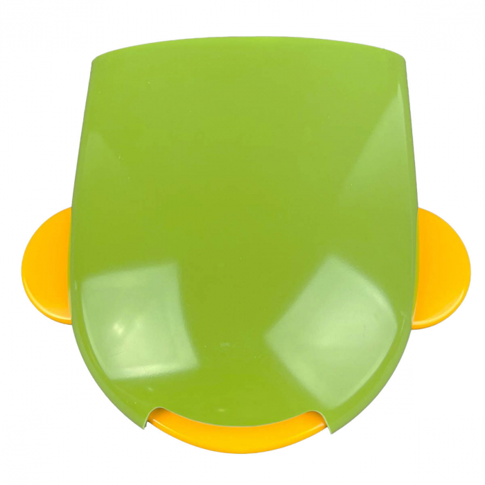 Capac WC copii, duroplast, cu balamale metalice, fixare de sus, inchidere soft close, verde si galben, cu suport portocaliu | 133-100-009 [10]