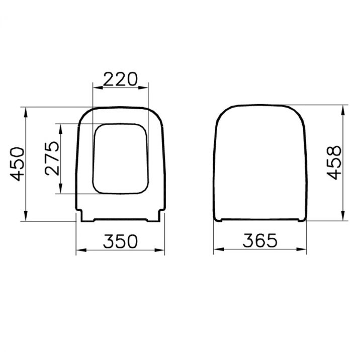 Capac WC detasabil cu balamale metalice, fixare de sus, inchidere lenta soft close, functie de eliberare rapida | 91-003R009 [2]