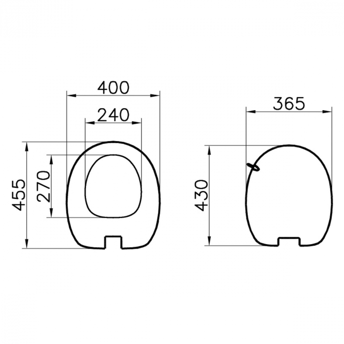 Capac WC, duroplast, inchidere lenta soft close, balamale detasabile, fara led - uri, alb | 166-003-109 [2]